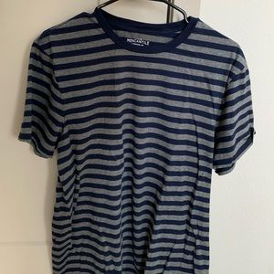 Men’s J.Crew Navy Blue and Gray Striped T-shirt